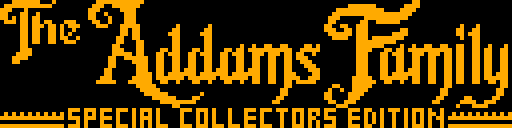 The Addams Family Special Collectors Edition Gold (LX-3) Title Screen